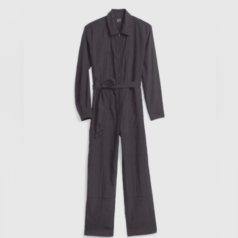 NWT GAP Moonless Night TENCEL™ Lyocell Jumpsuit Gray Size 4 Tall